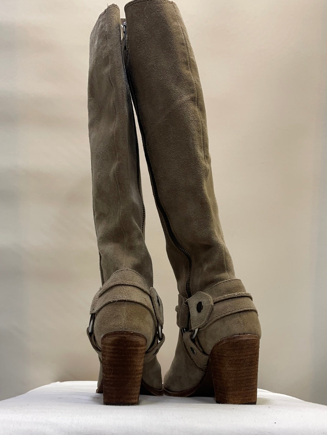 FRYE Suede Cream Boots