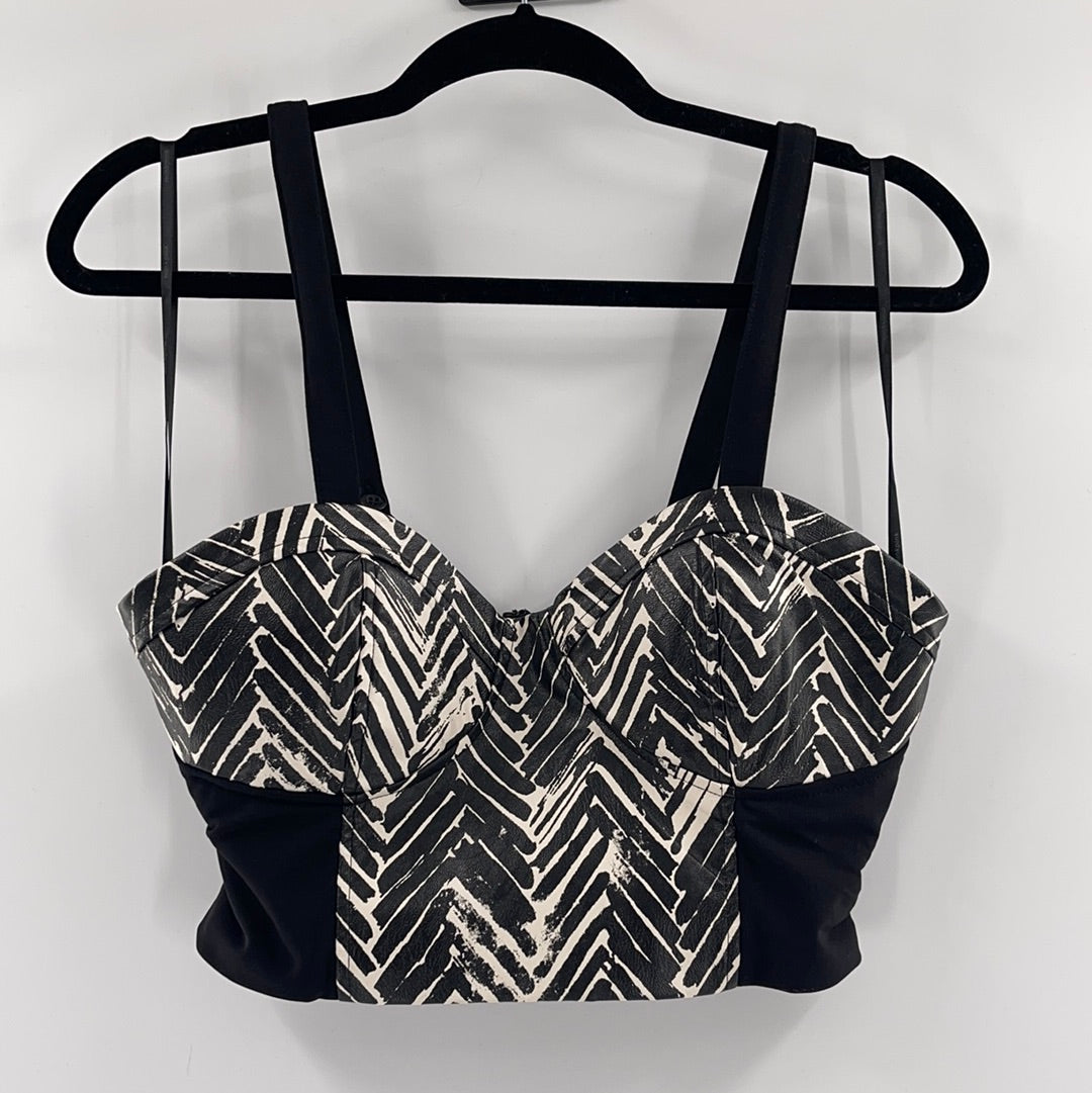 MINKPINK Black Cropped Bustier (L)