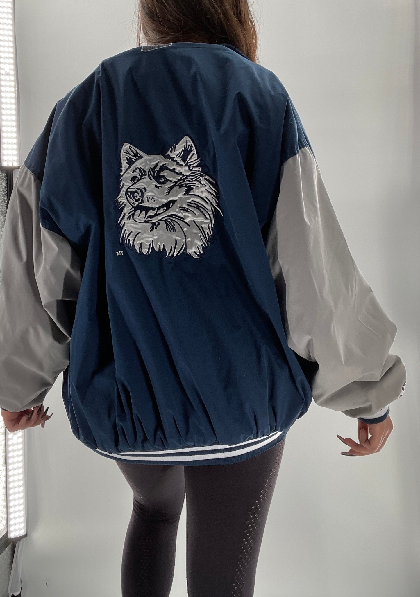 Vintage UCONN Huskies Reversible Windbreaker (Size Unlisted)