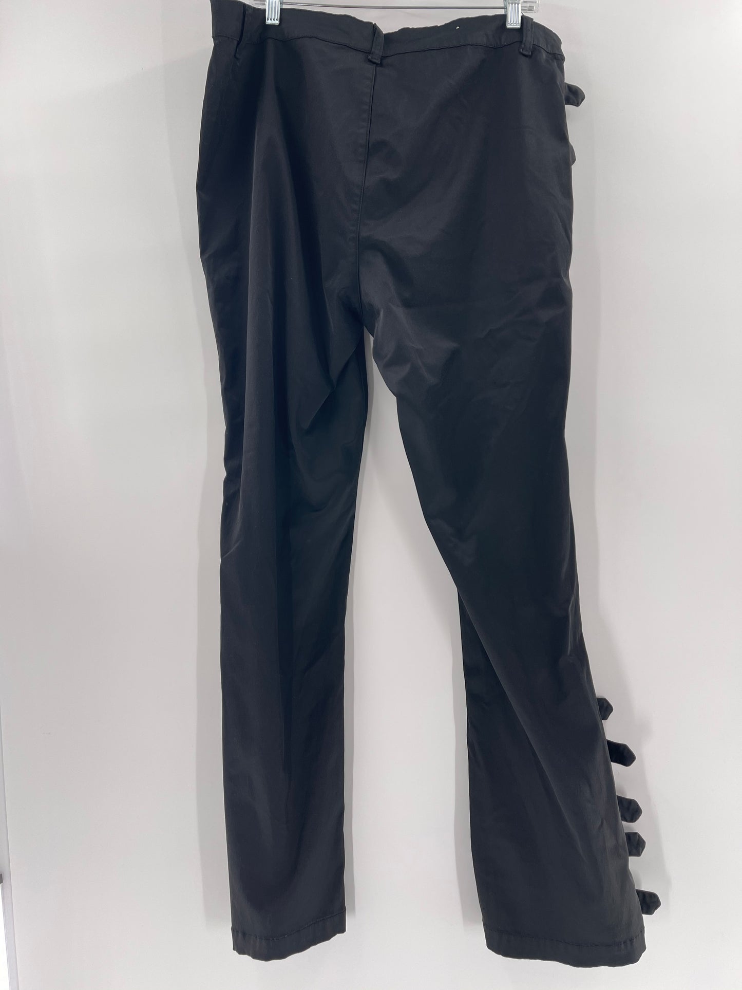Black Vintage Buckle + Zip Pocket Pants “Crest Jeans” (Size 19/20)
