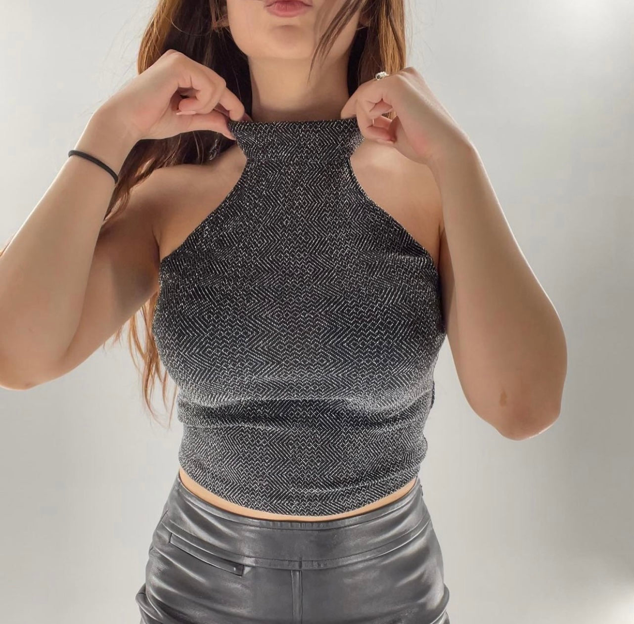 BCBG 2-piece Glitter Top Set (XS)