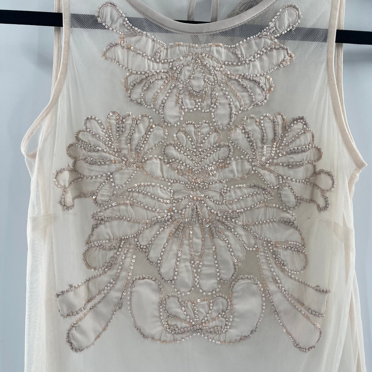 White House Black Market Mesh Embroidered Tank (XXS)