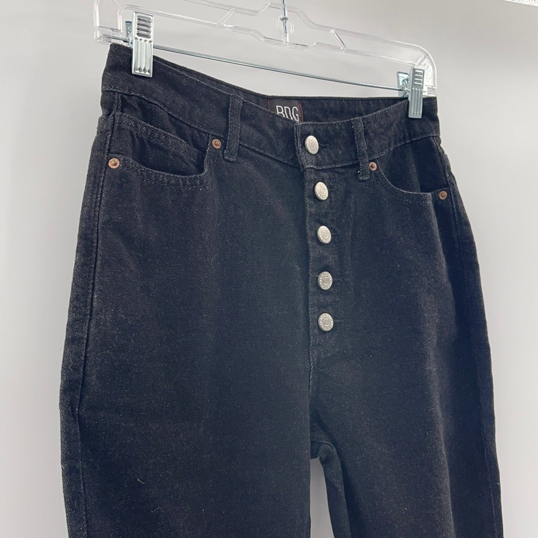 BDG Multiple Button Up Black Jeans (Size 27)