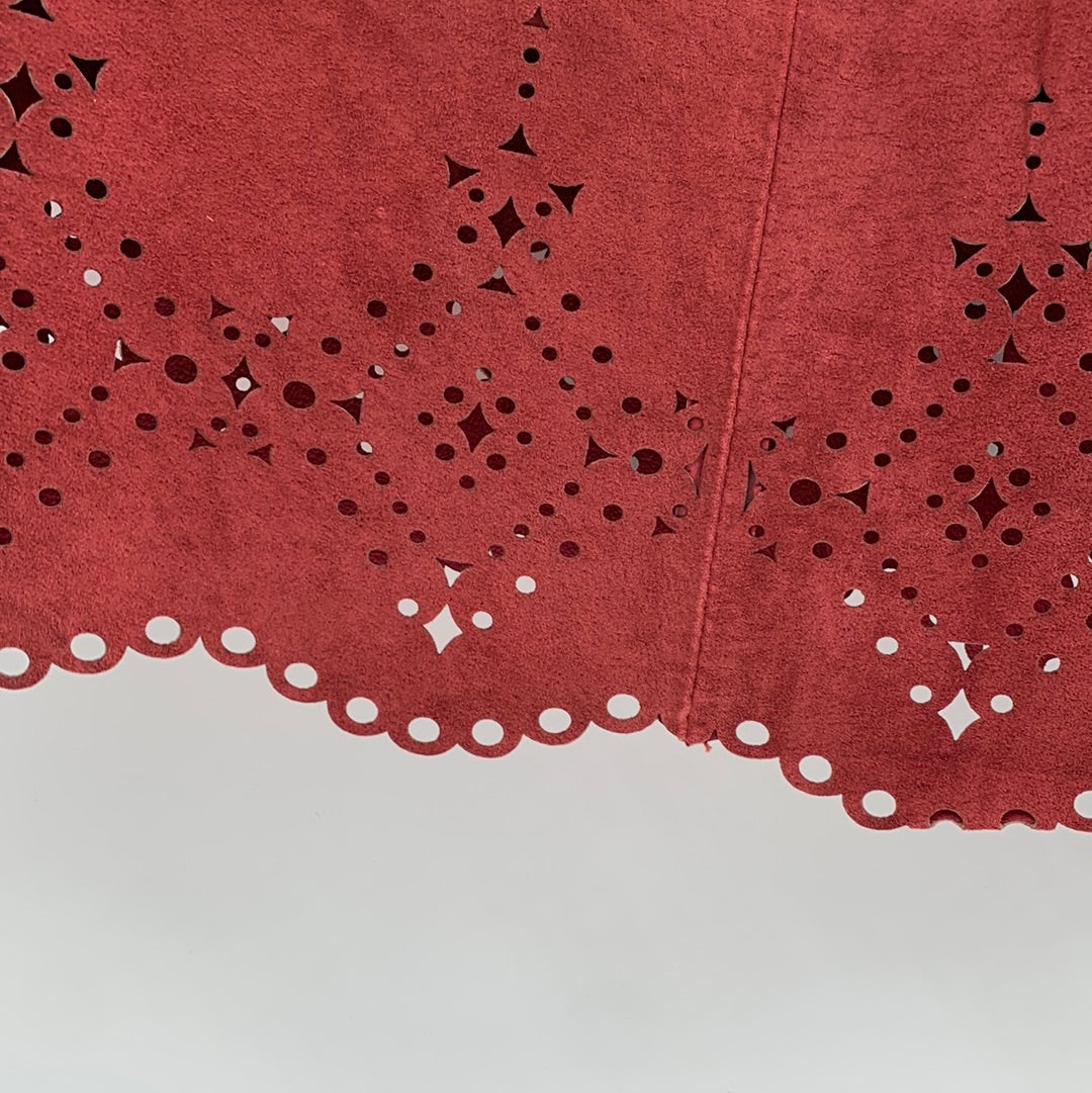 Maeve Muted Fuschia Suede Skirt