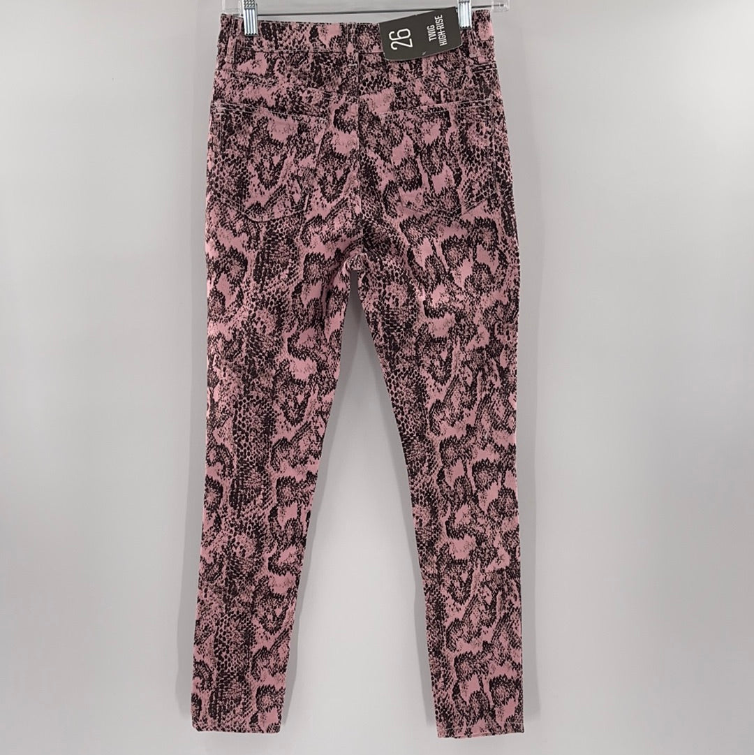BDG Pink Snakeskin Patterned Pants (Size 26)