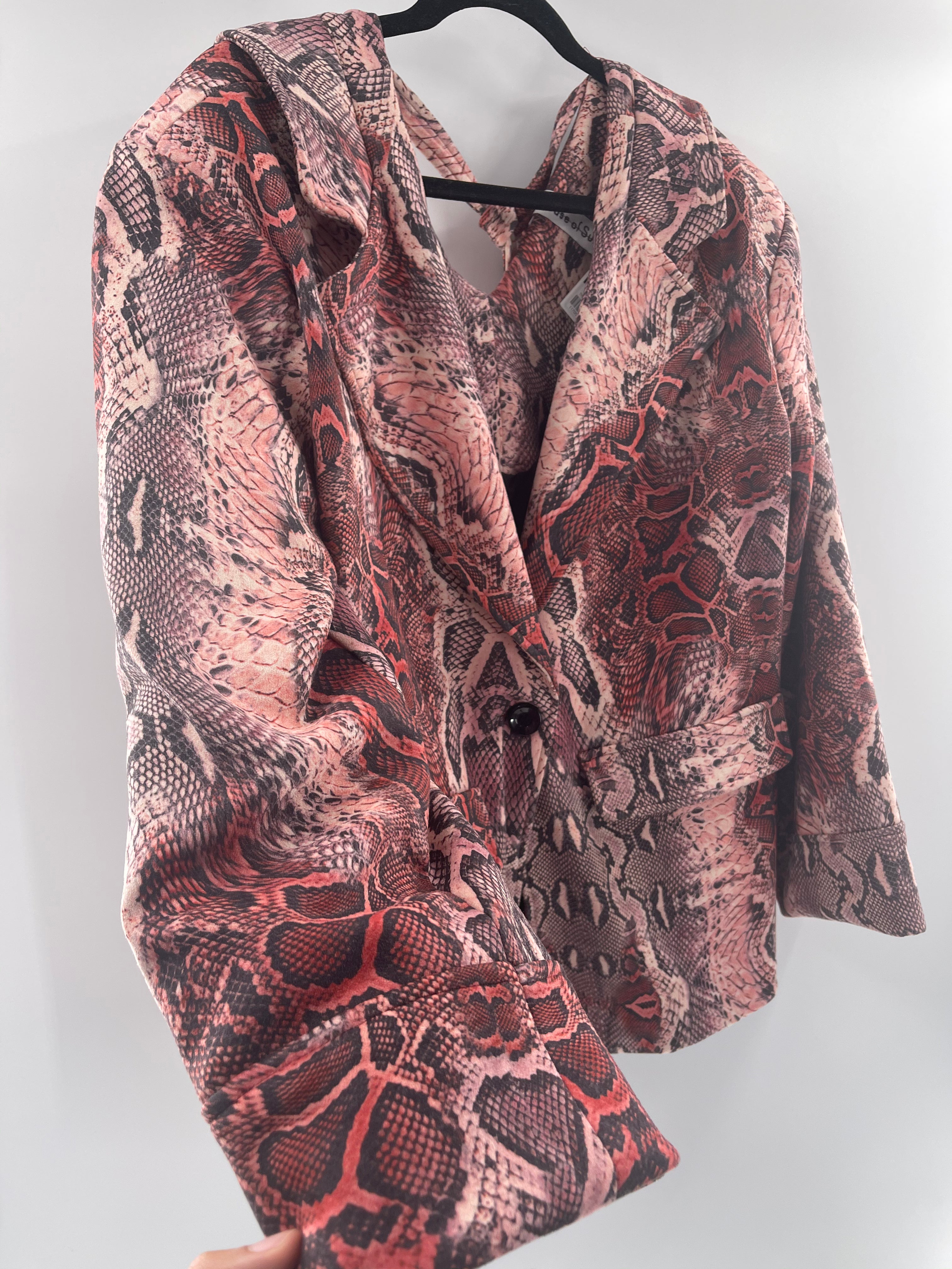 House of Sunny Snakeskin Blazer (4)