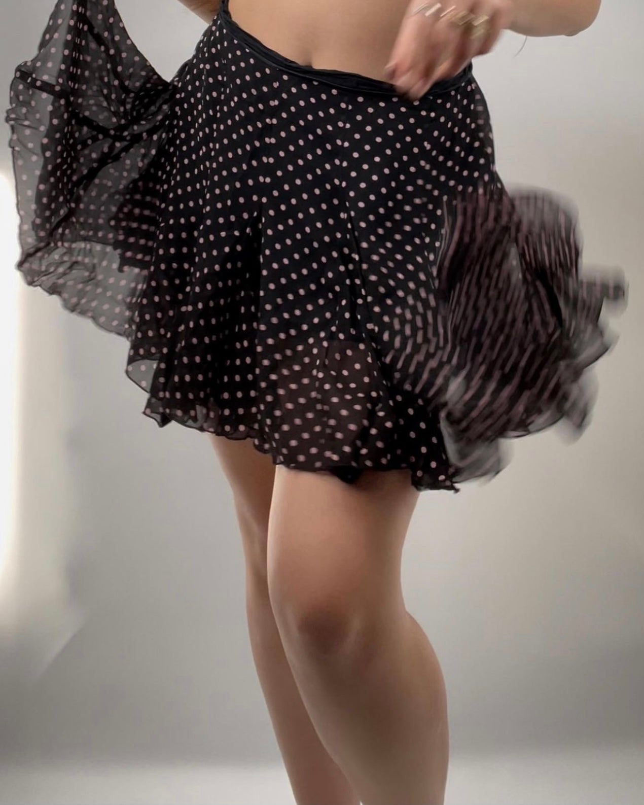 Vintage Polka Dot Mini Skirt (SzM)