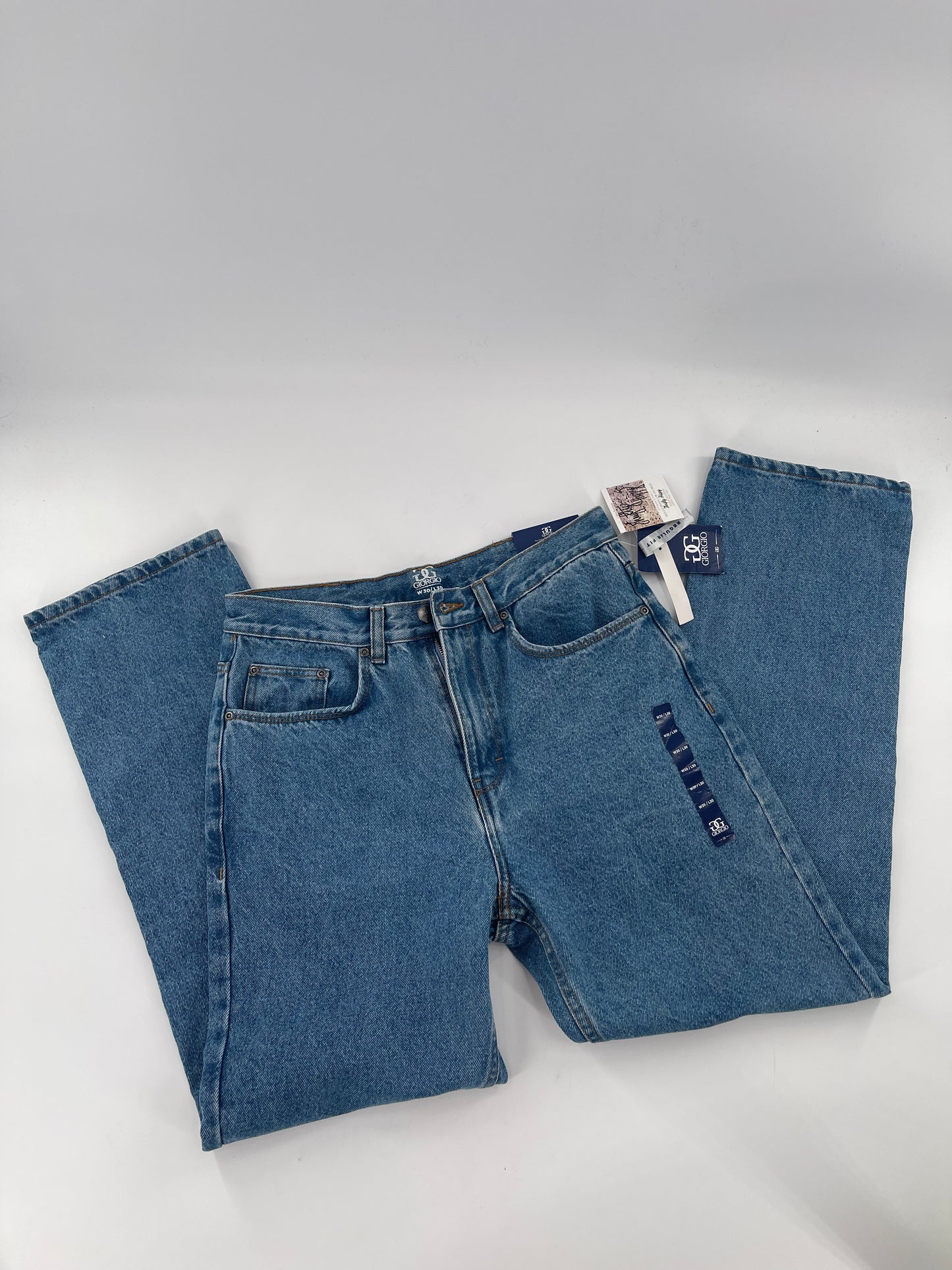 Deadstock Vintage Giorgio Light Wash Denim Straight Leg Jeans Size 30/30