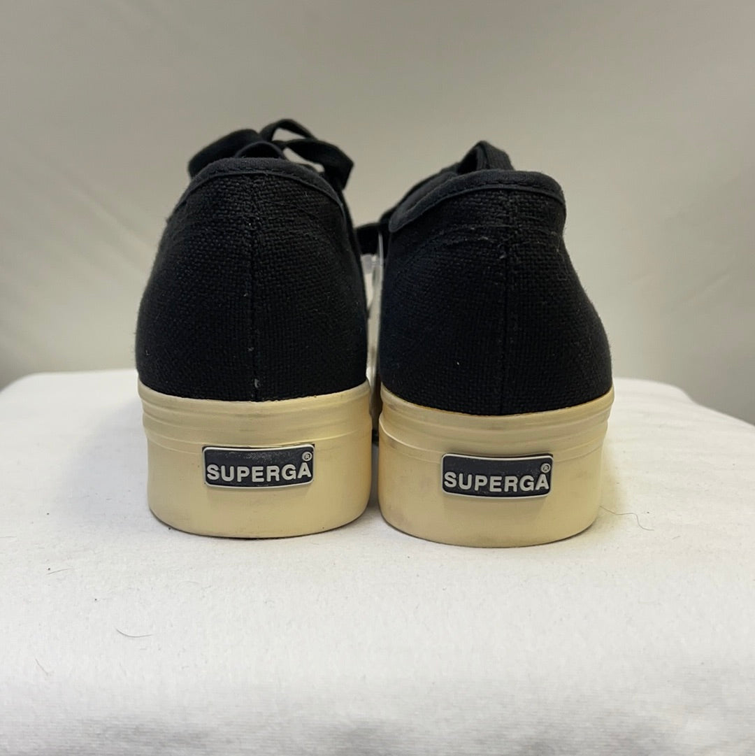 Superga Black Platform Sneakers