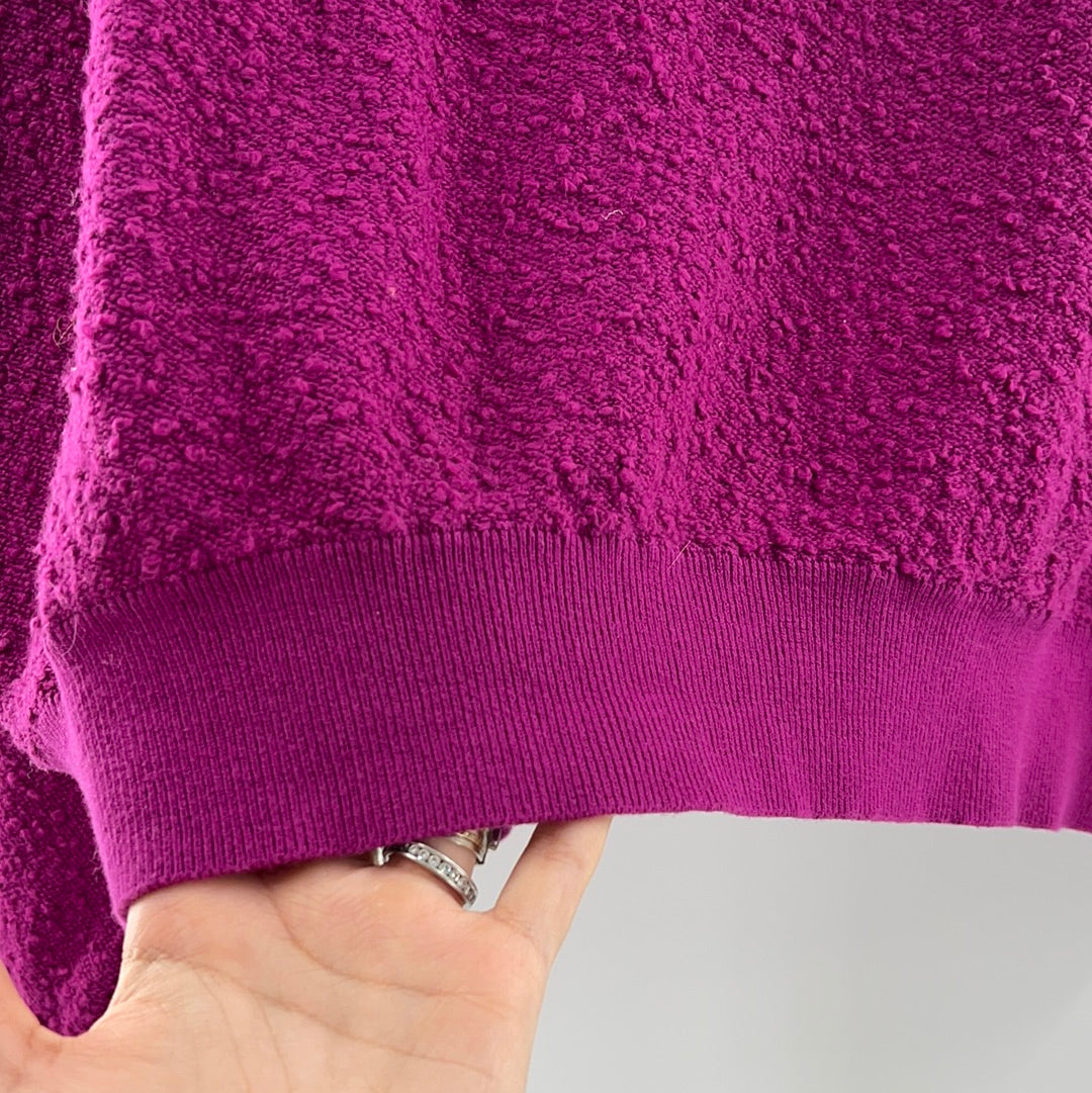 Free People Fuchsia Cropped Sweater (Size Small)