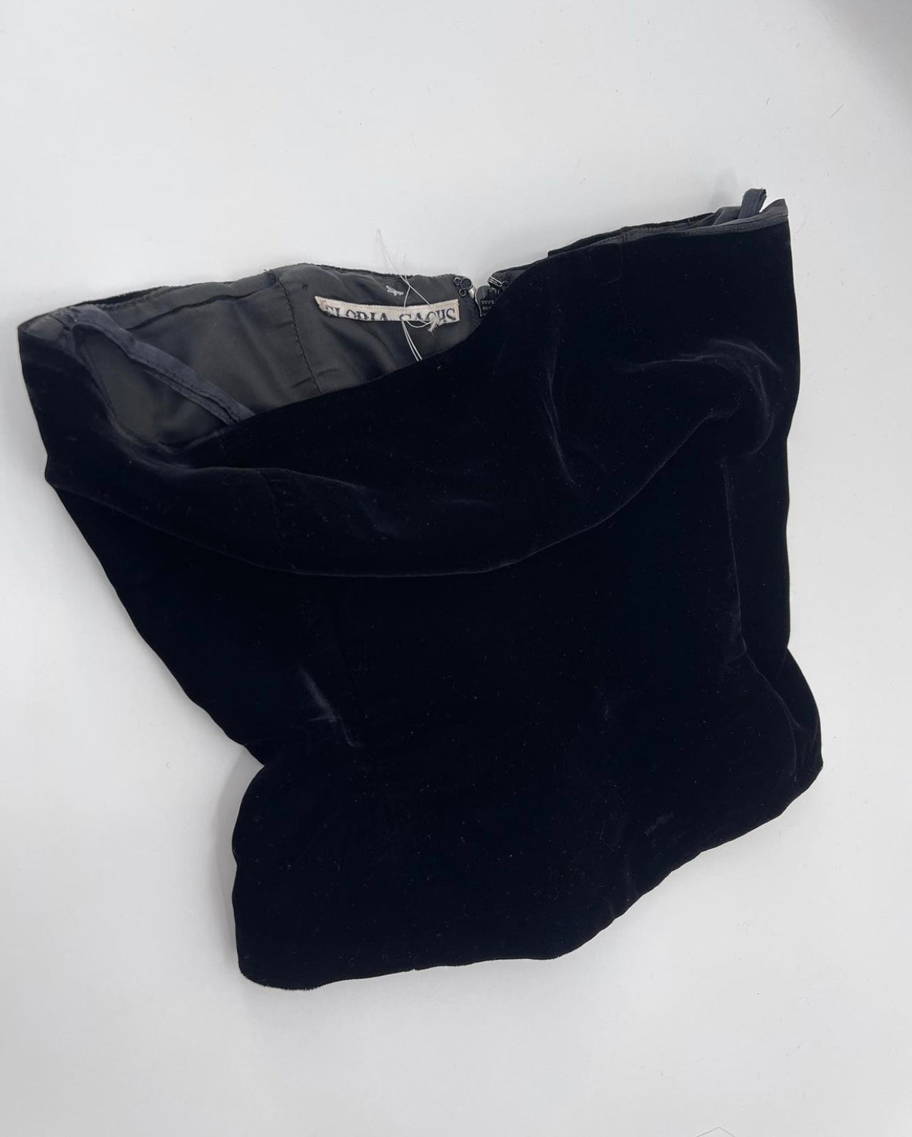 Vintage Gloria Sachs Black Velvet Corset (S)
