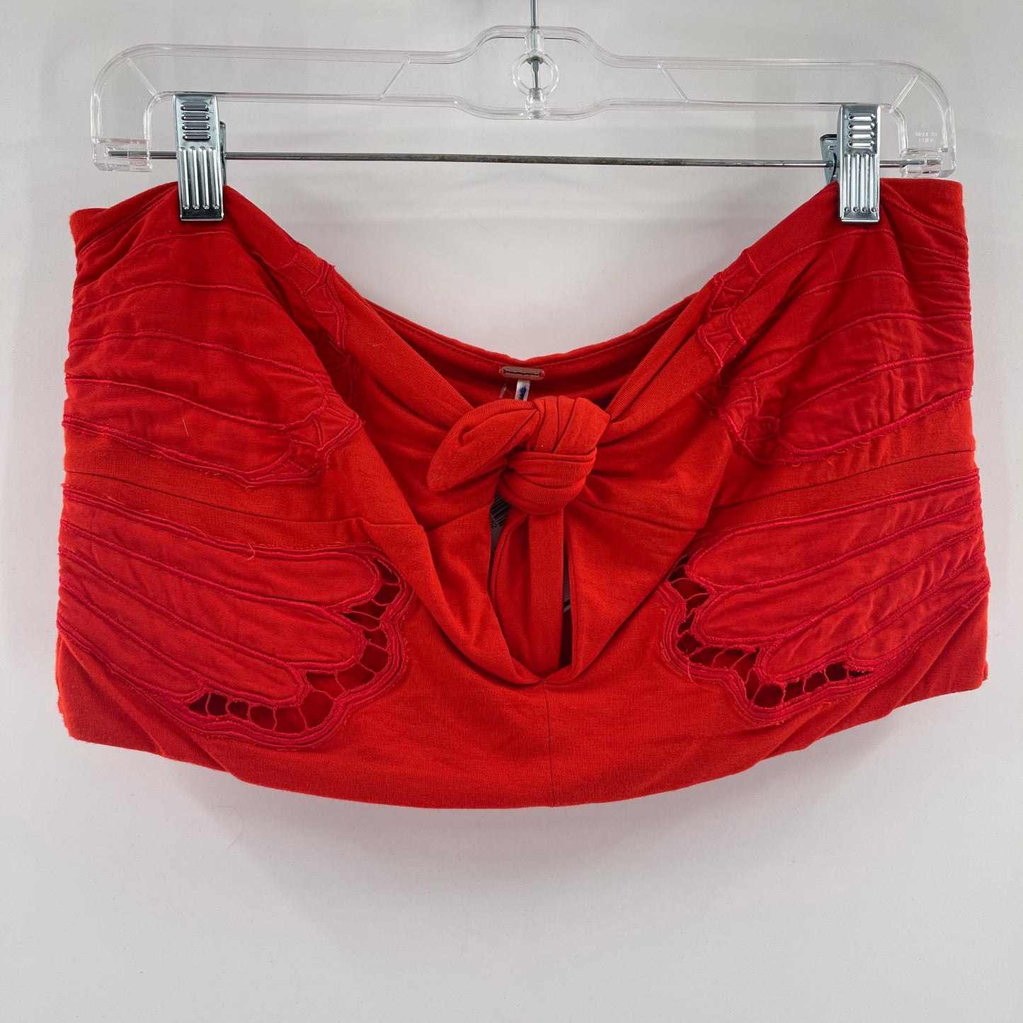 Free People Orange Cropped Tube Top (L)