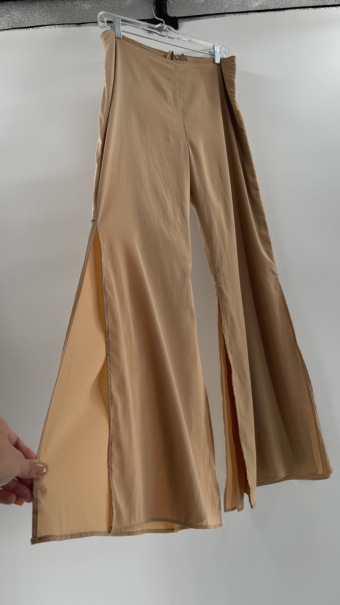 Vintage Tan Hotpants with Double Layered Hem (6/8)