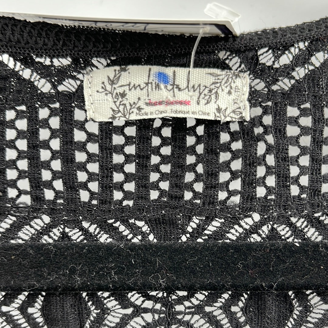 Intimately Free People - Black Lace Long Sleeve V Neckline (Size XS)