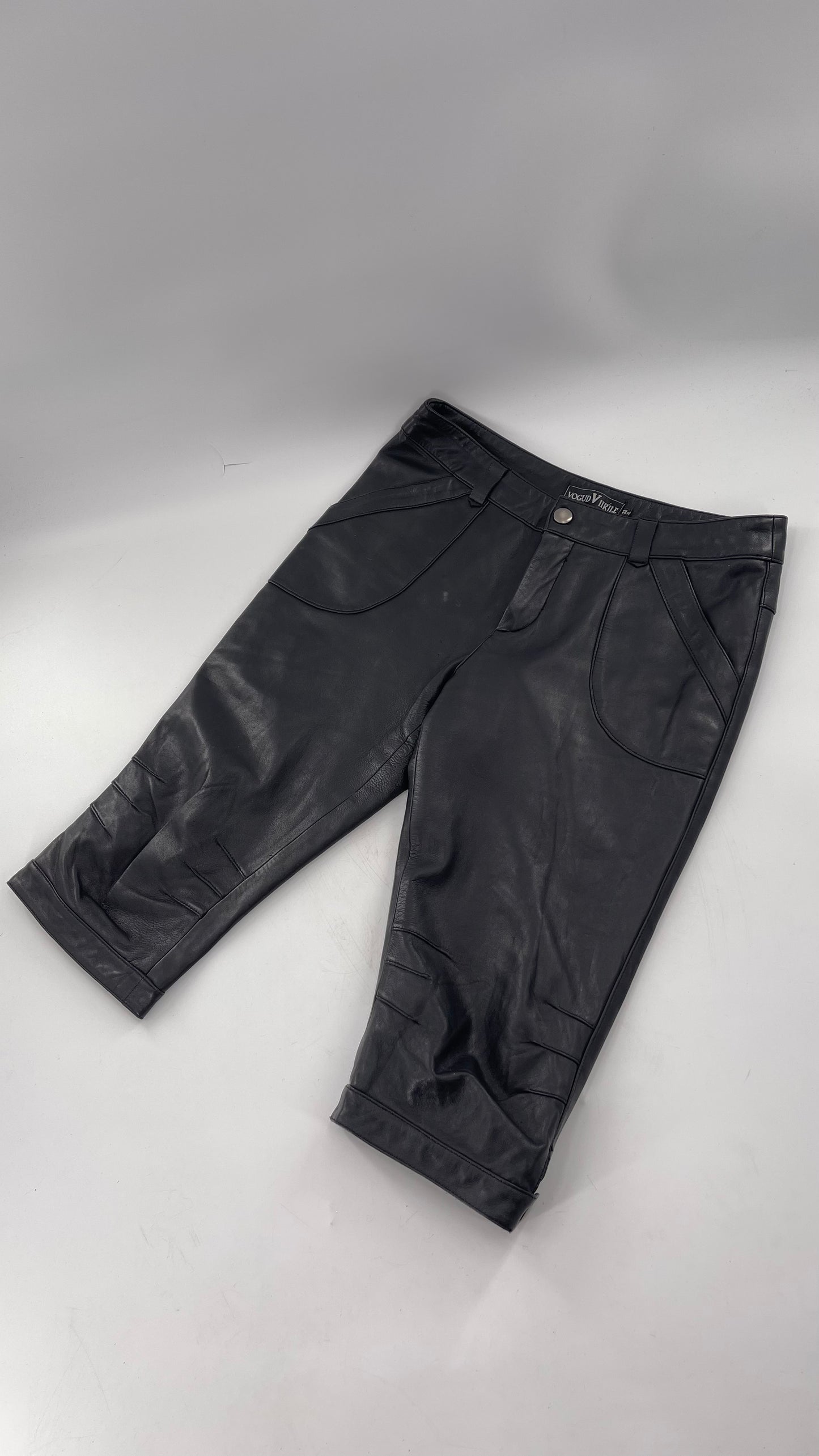 VOGUD VIRILE 100% Sheepskin Leather Bermudas (22XL)