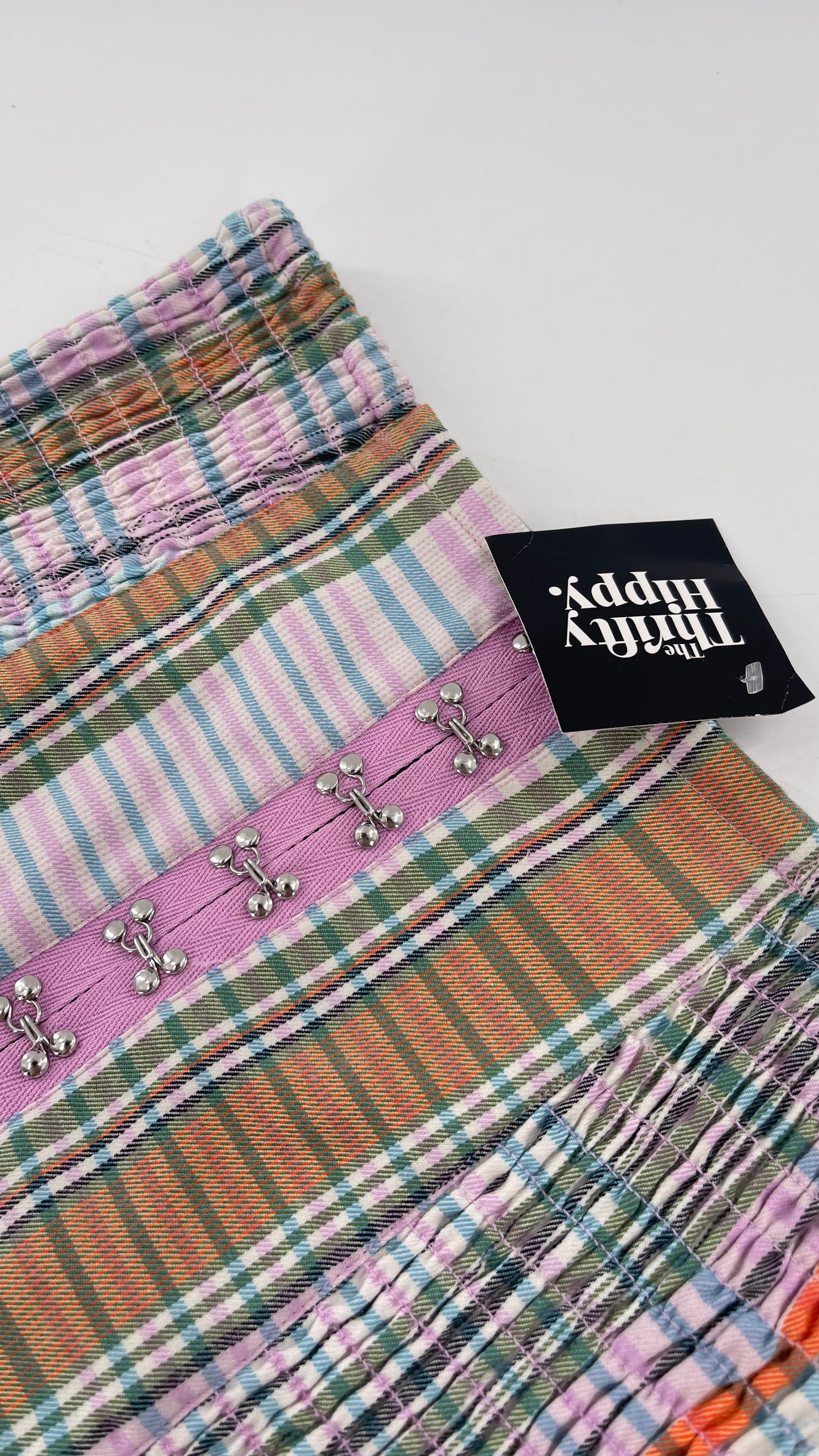Urban Outfitters Plaid Hook and Eye Closure Front Skirt (Medium)