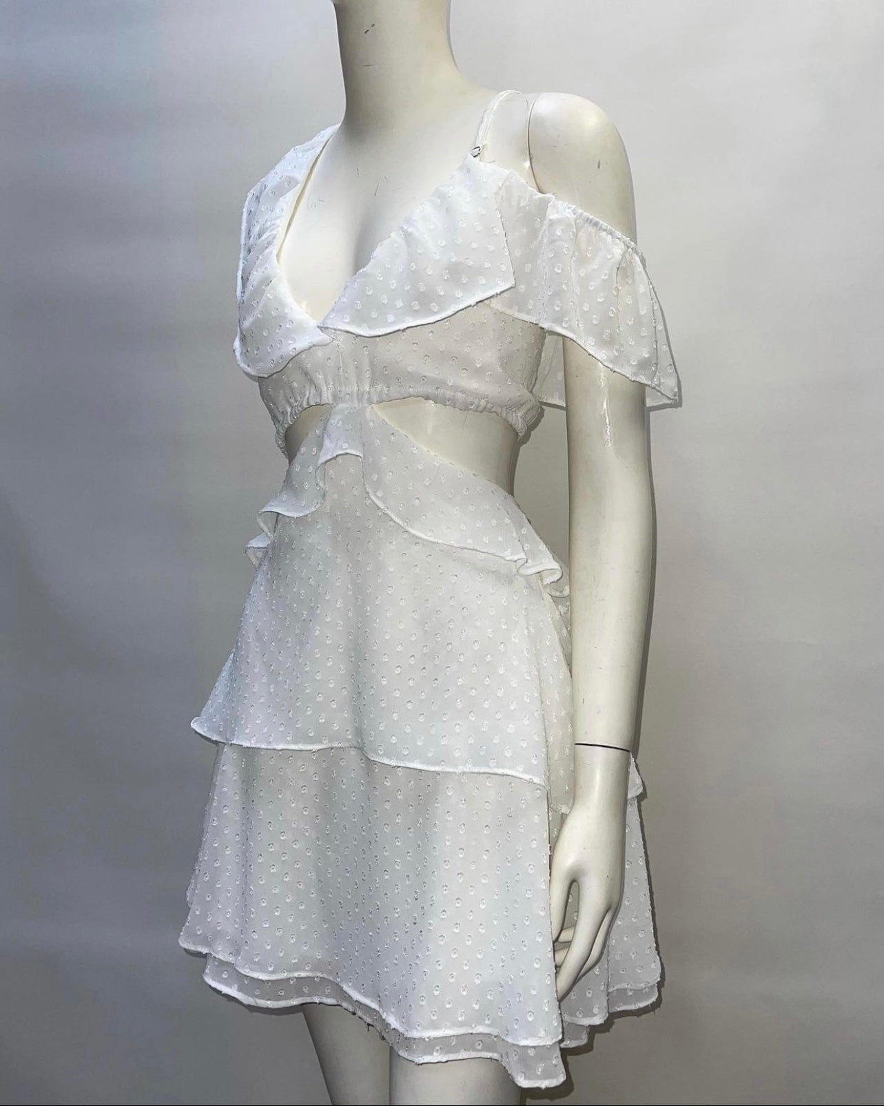 Lioness White Flamenco Dress (L)