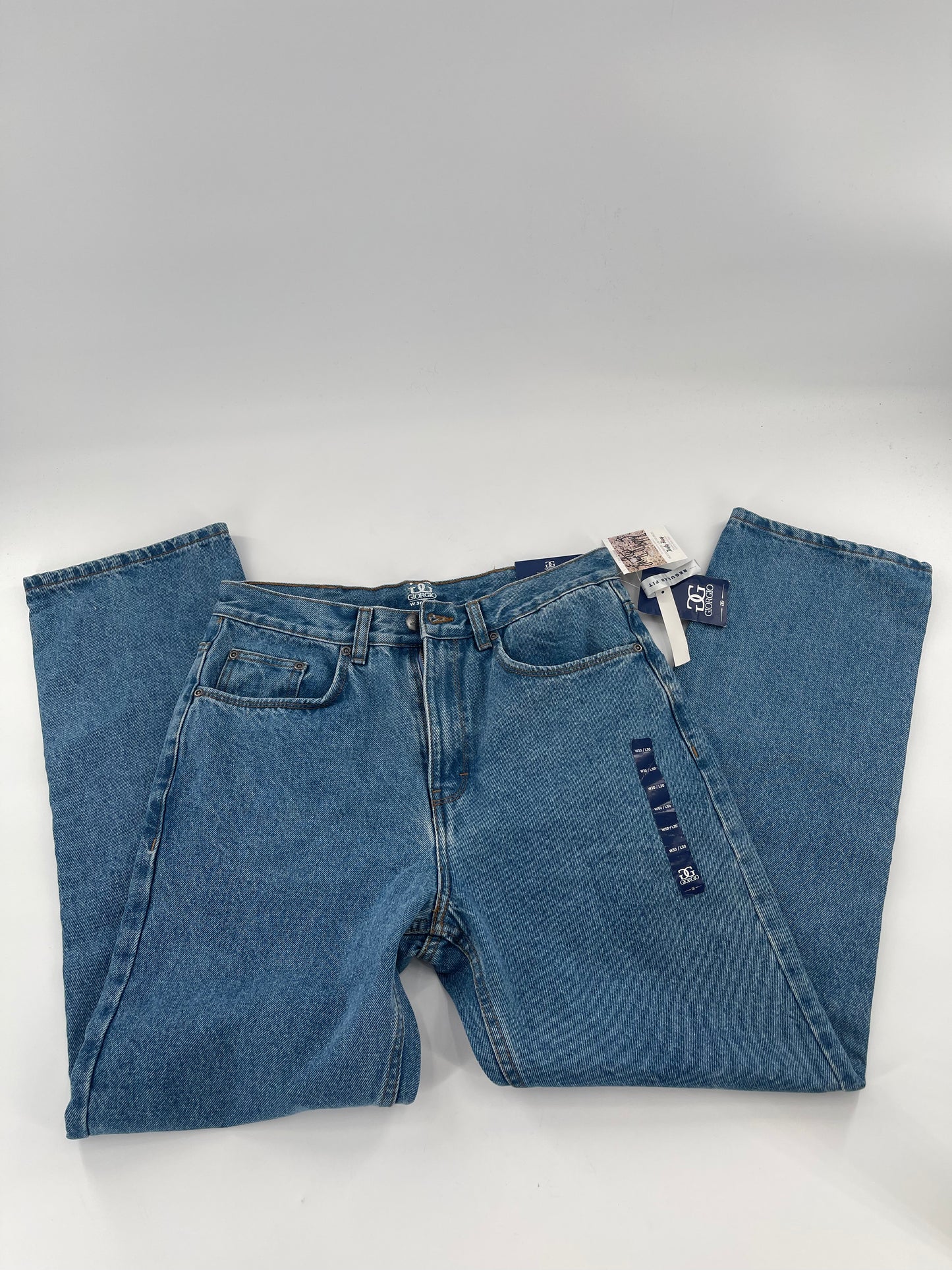 Deadstock Vintage Giorgio Light Wash Denim Straight Leg Jeans Size 30/30