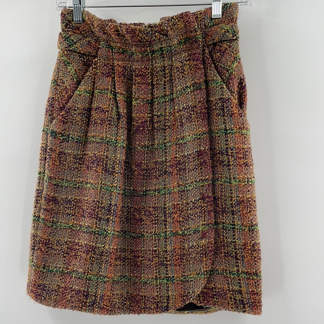 Odille AnthropoloOdille Anthropologie Brown + Green + Orange Knit (Size 4)