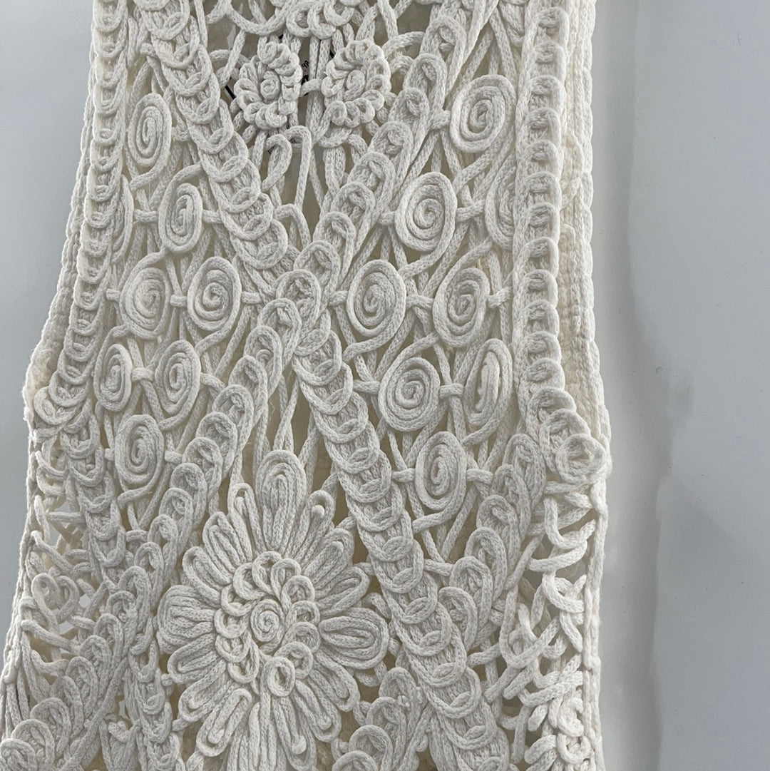 Rebecca Elliot White Knit Tank (S/M)