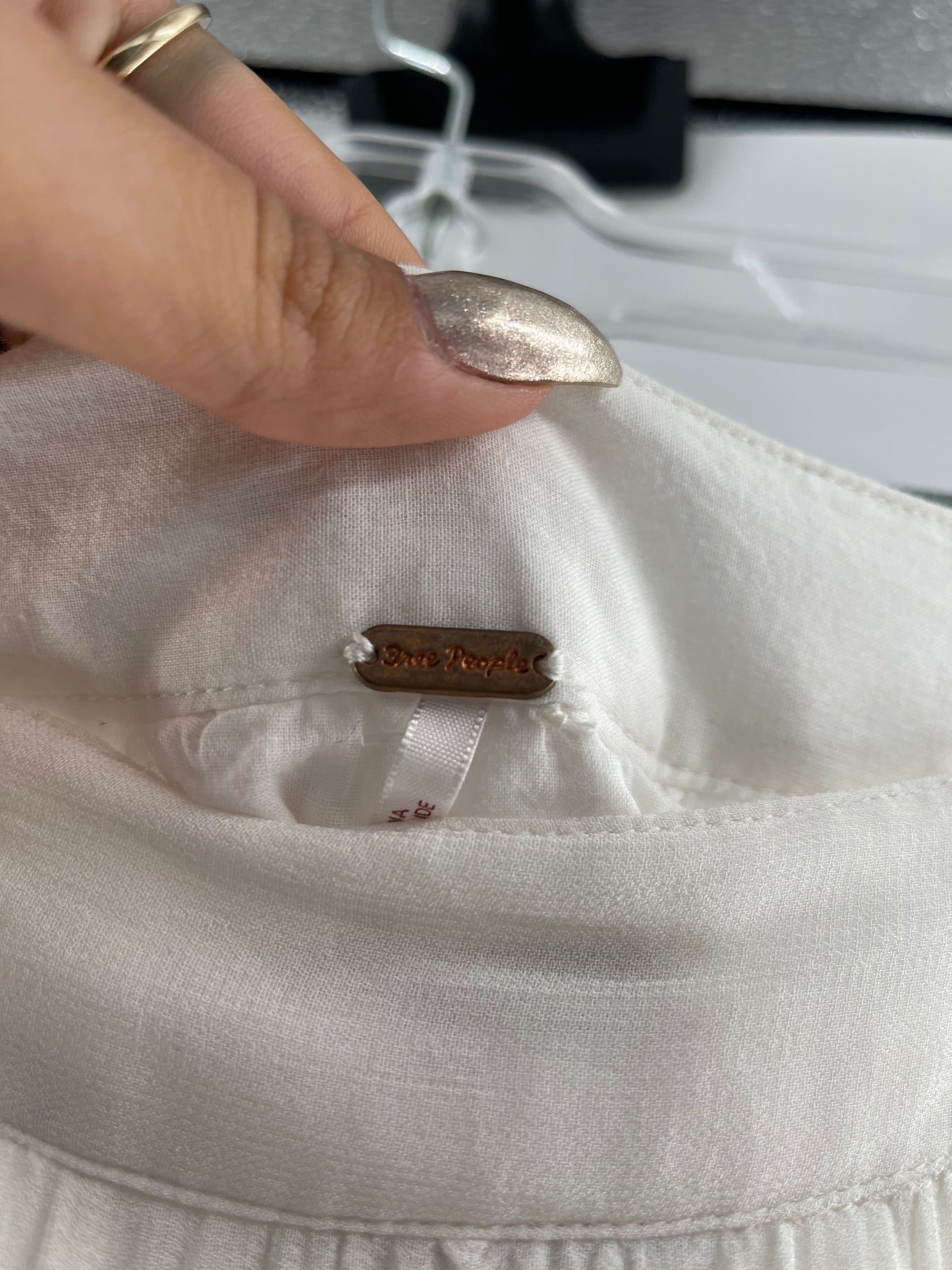 Free People Layered Eyelet Skirt (Size 4, UK 8)