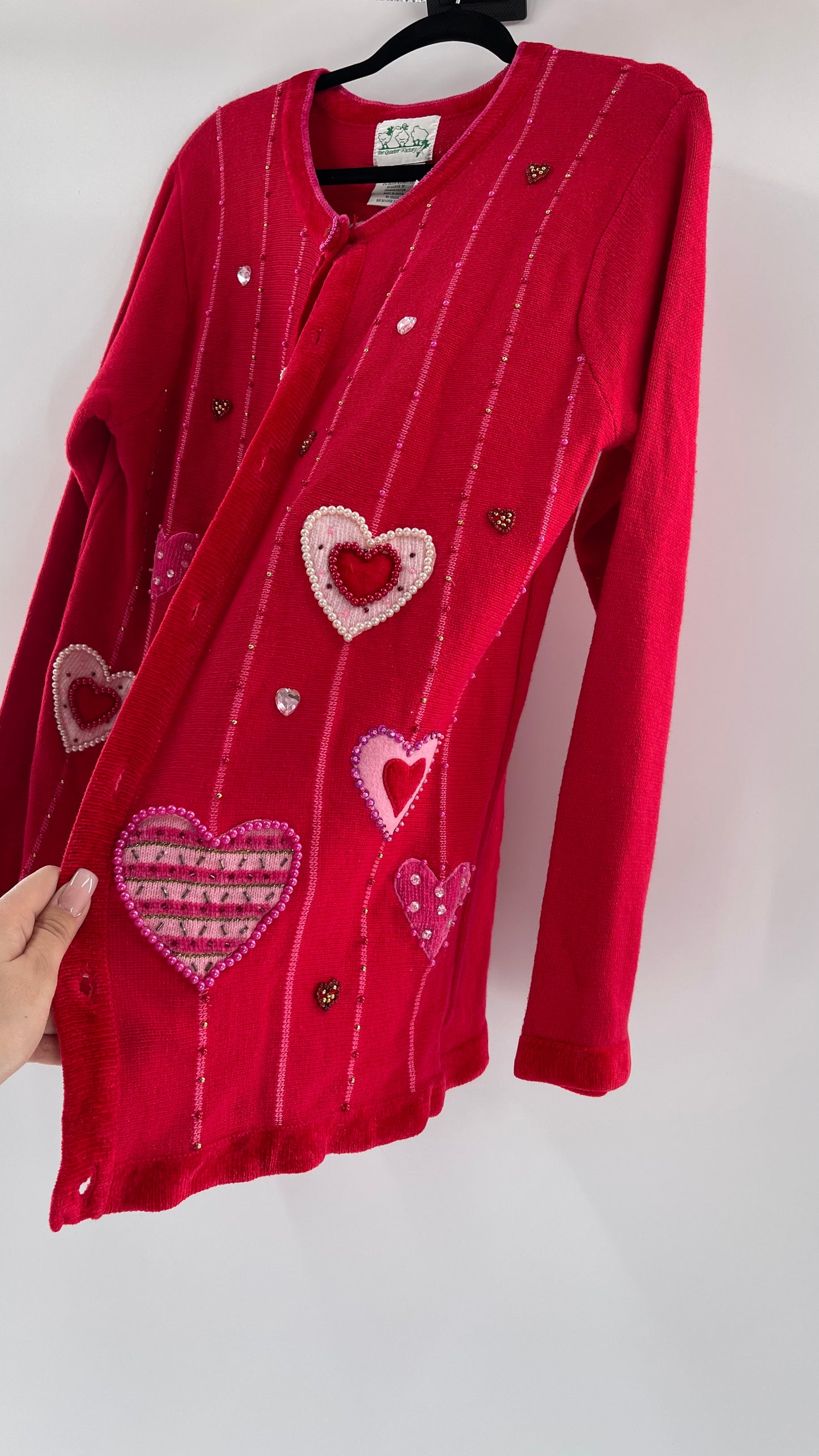 Vintage The Quacker Factory HeartThrob Cardigan