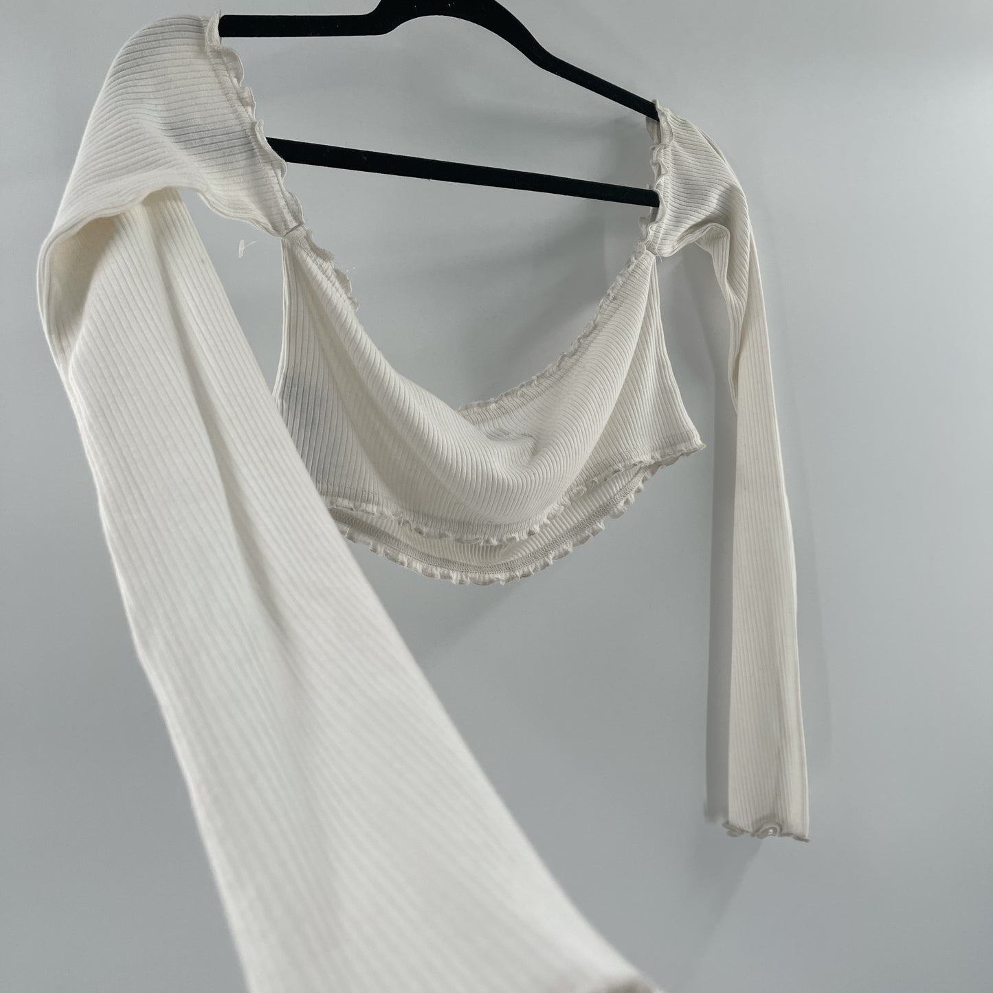 Out from Under Ribbed Bandeau with Long Sleeves (L)