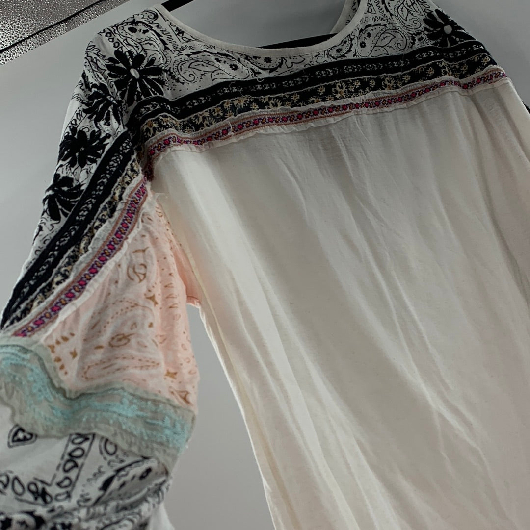 Free People Embroidered Sleeve and Neckline (XS)