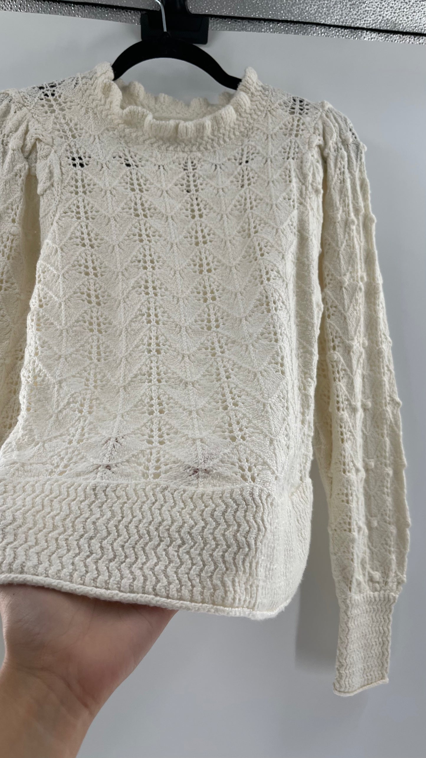 UNSUBSCRIBED Cream Sweater Size S