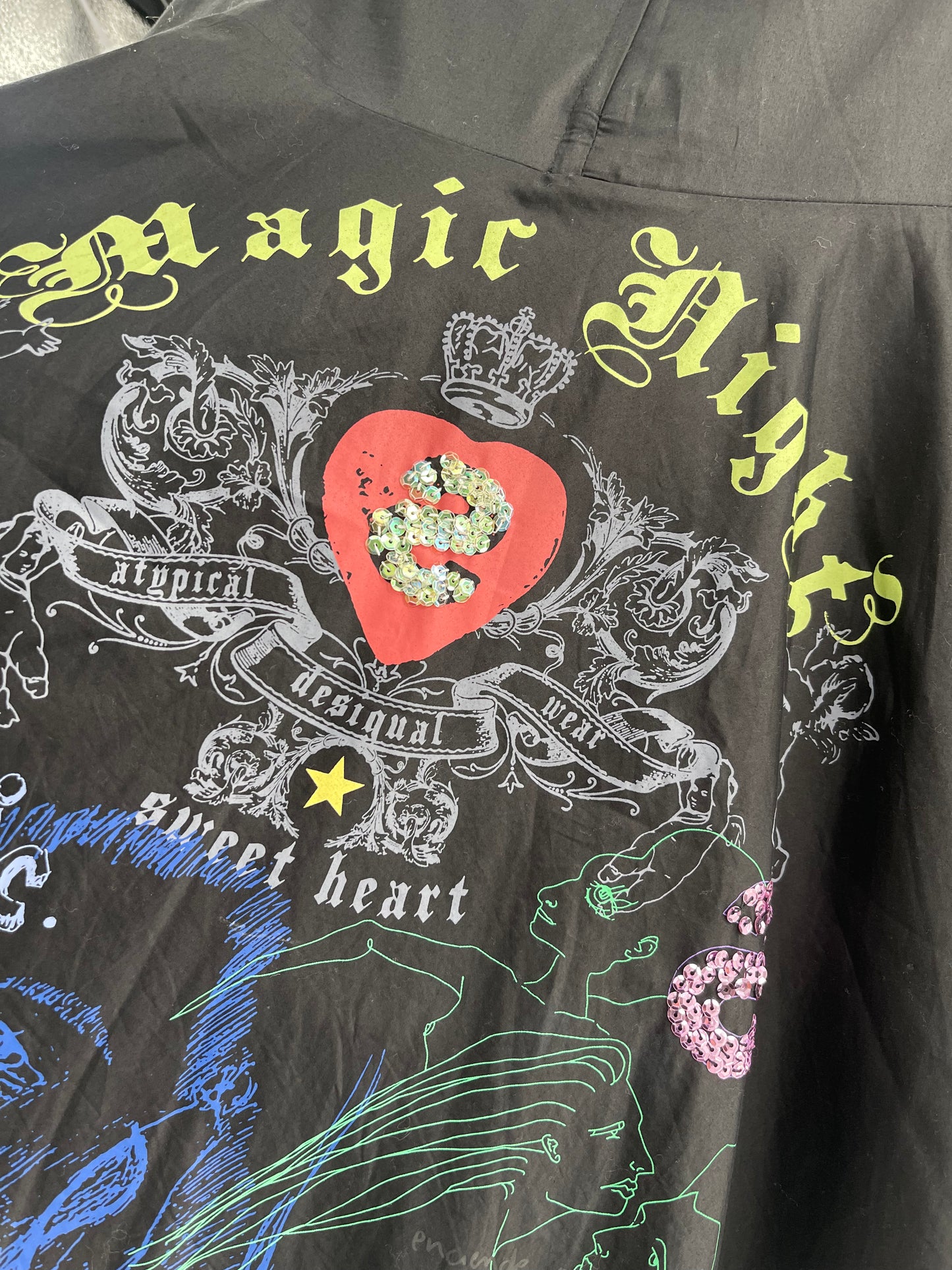 Deesigual - Punk Rock Embroidered Vintage Skirt (Size 36)