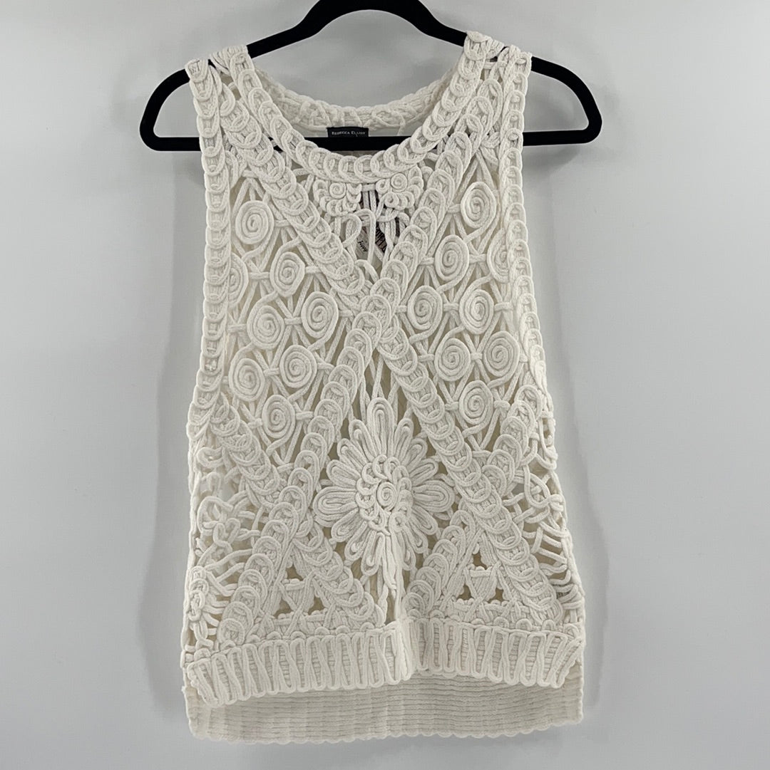 Rebecca Elliot White Knit Tank (S/M)