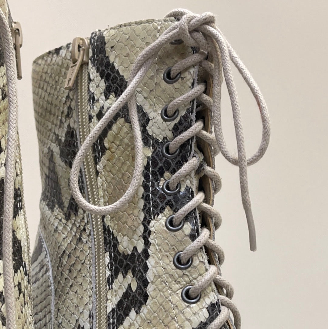 Matisse Snake Pattern Zip Up Boots