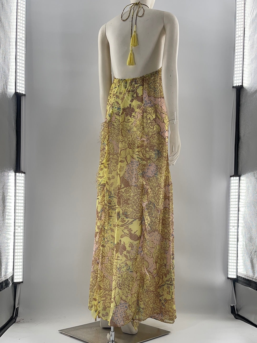 Intimately Free People Yellow Ruffled Maxi (S)