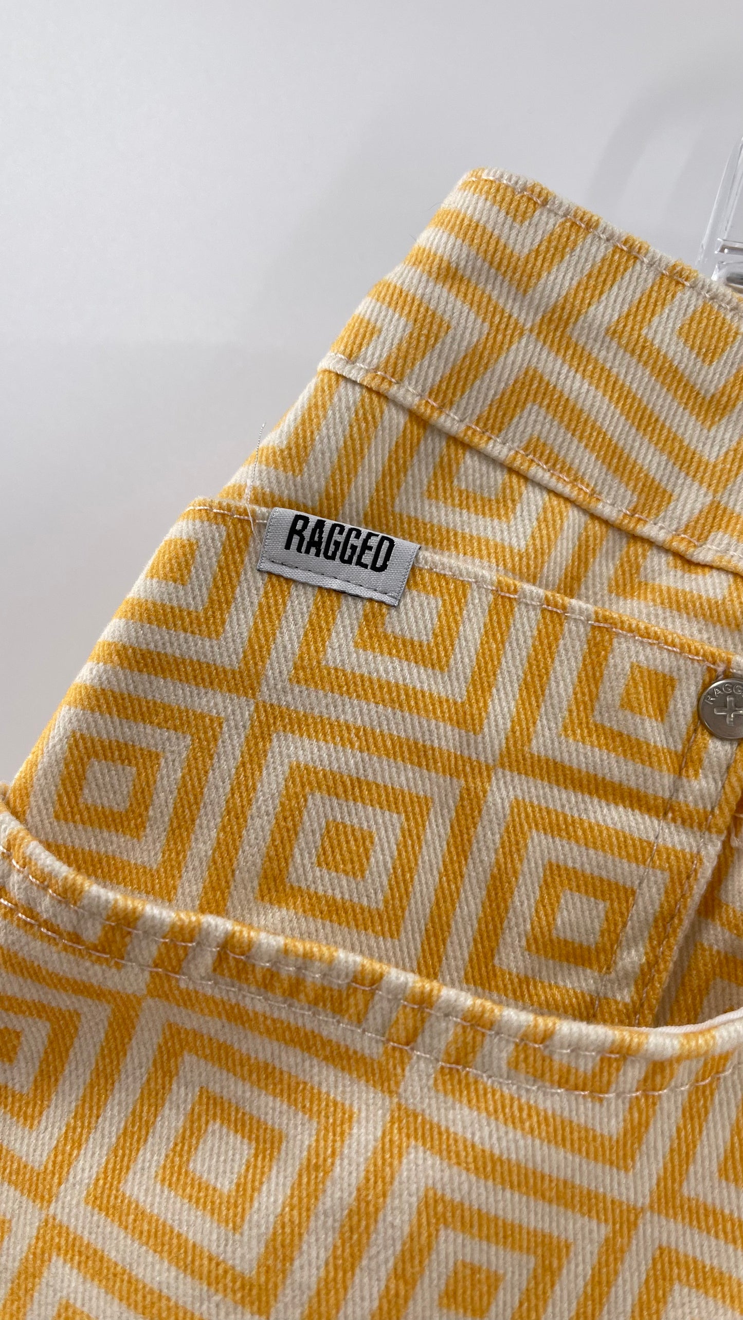Ragged Priest White/Yellow Square Straight Legs (34)