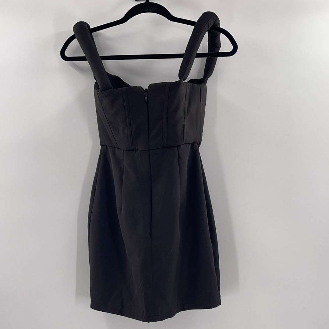 Pretty Little Thing Black Corset Dress (Sz2)