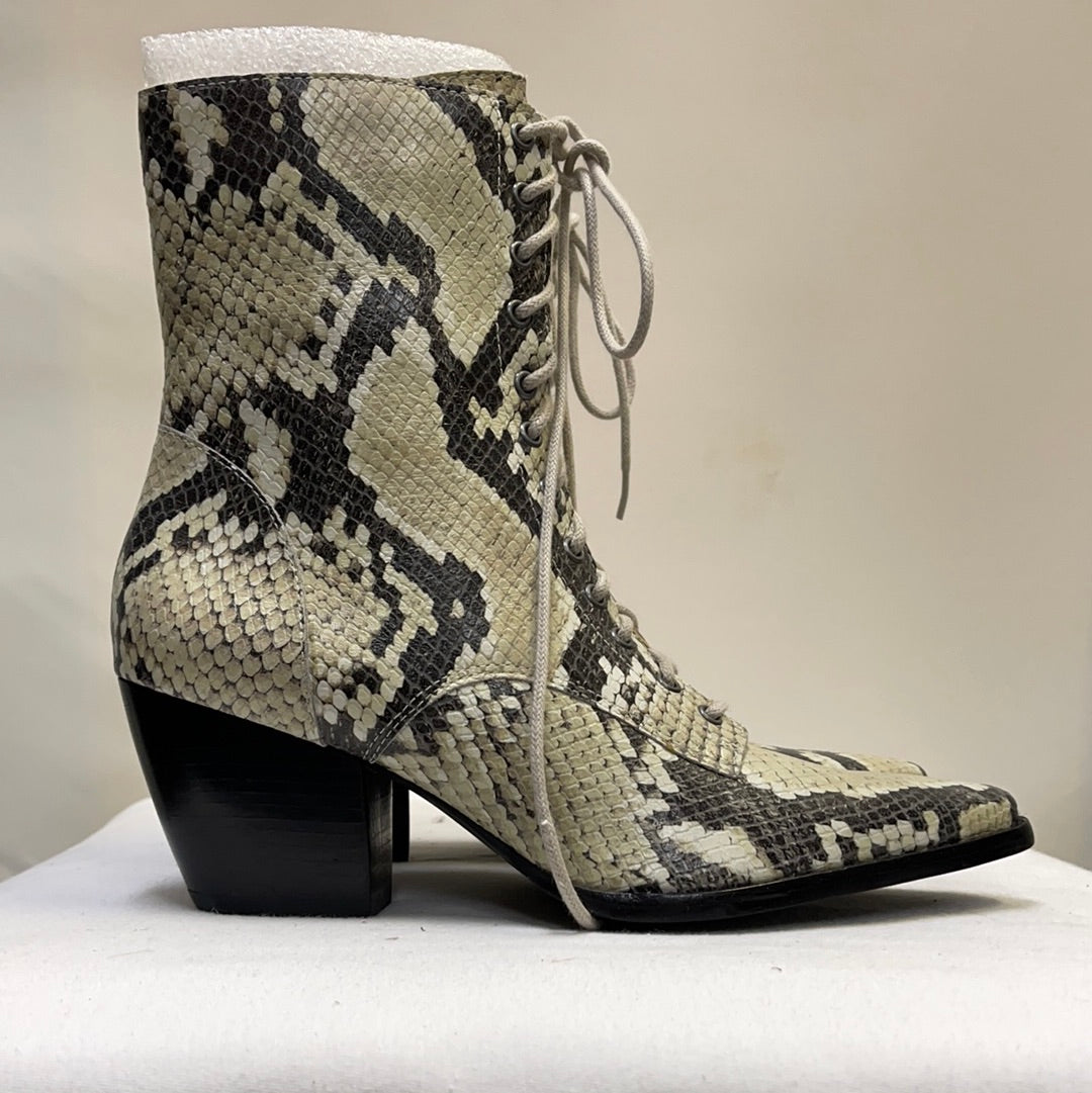 Matisse Snake Pattern Zip Up Boots