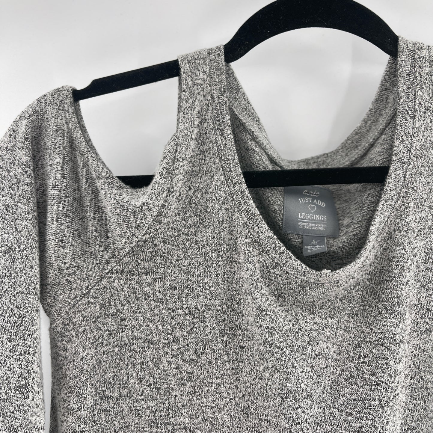 Aerie Grey Cold Shoulder Top (S)