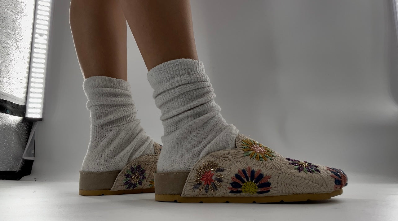 Free People Damon Crochet Mule in Tea Size 39.5