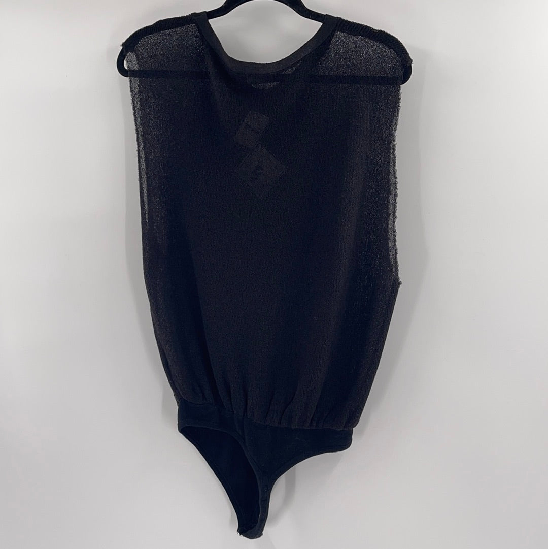 Intimately Free People Black Knit Bodysuit (XS)