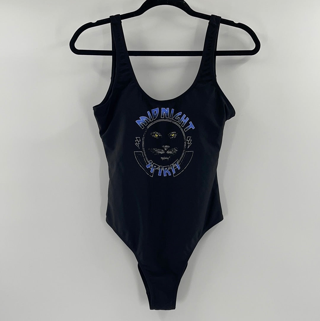 Pacsun Black Jaguar Bodysuit (M)