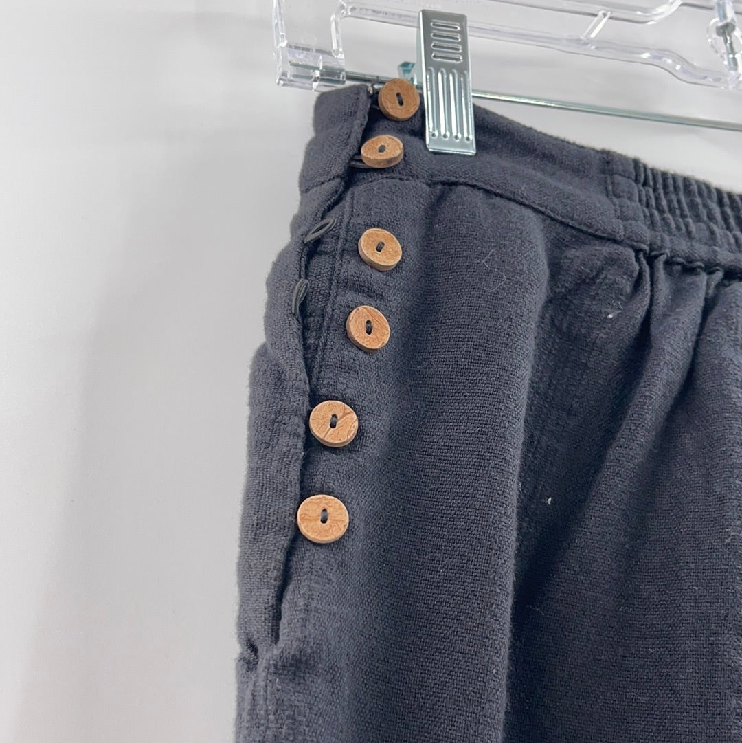 Free People Black Cotton/Linen Pants