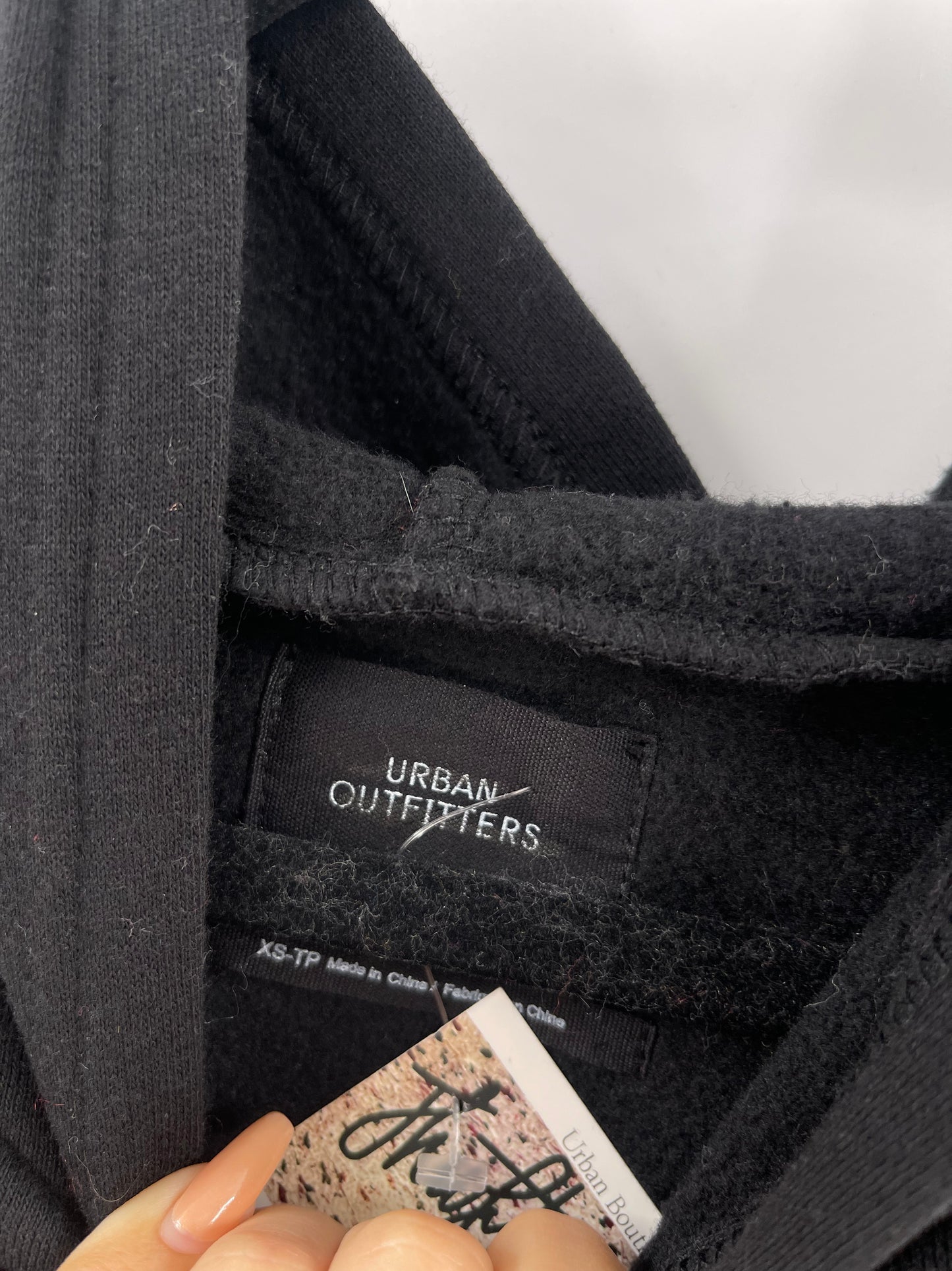 Urban Outfitters Cropped Black Hoodie (XS)