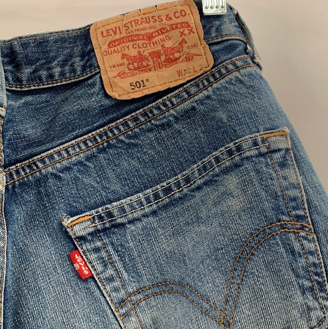 Free People Levi 501 Shorts (Sz32)