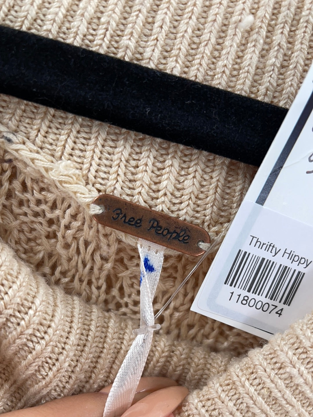 Free People Crazy In Love Ruffle Sweater Beige (Size: Small)