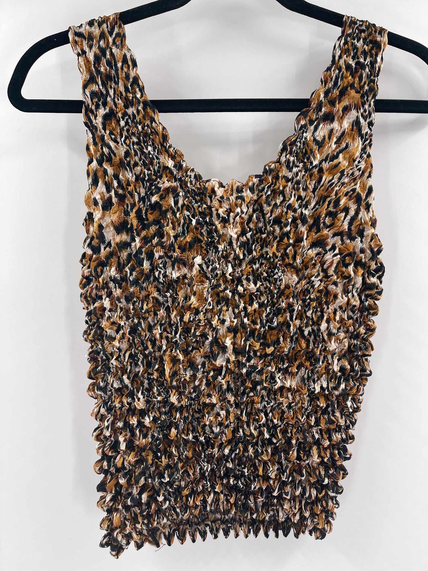 Vintage Cheetah Print Popcorn Tank (M)