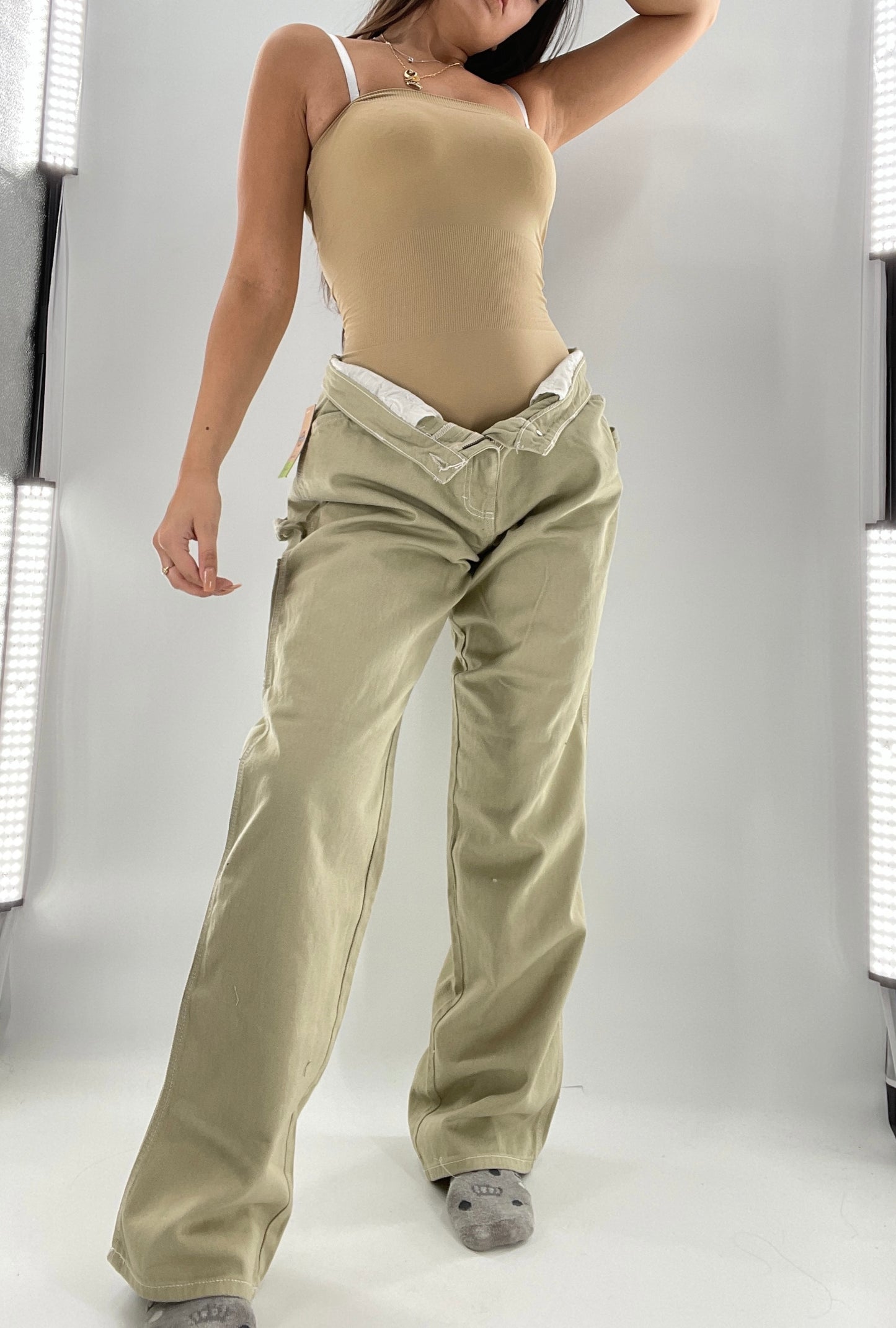 DICKIES Tan High Rise Relaxed Carpenter Pants (13/31)