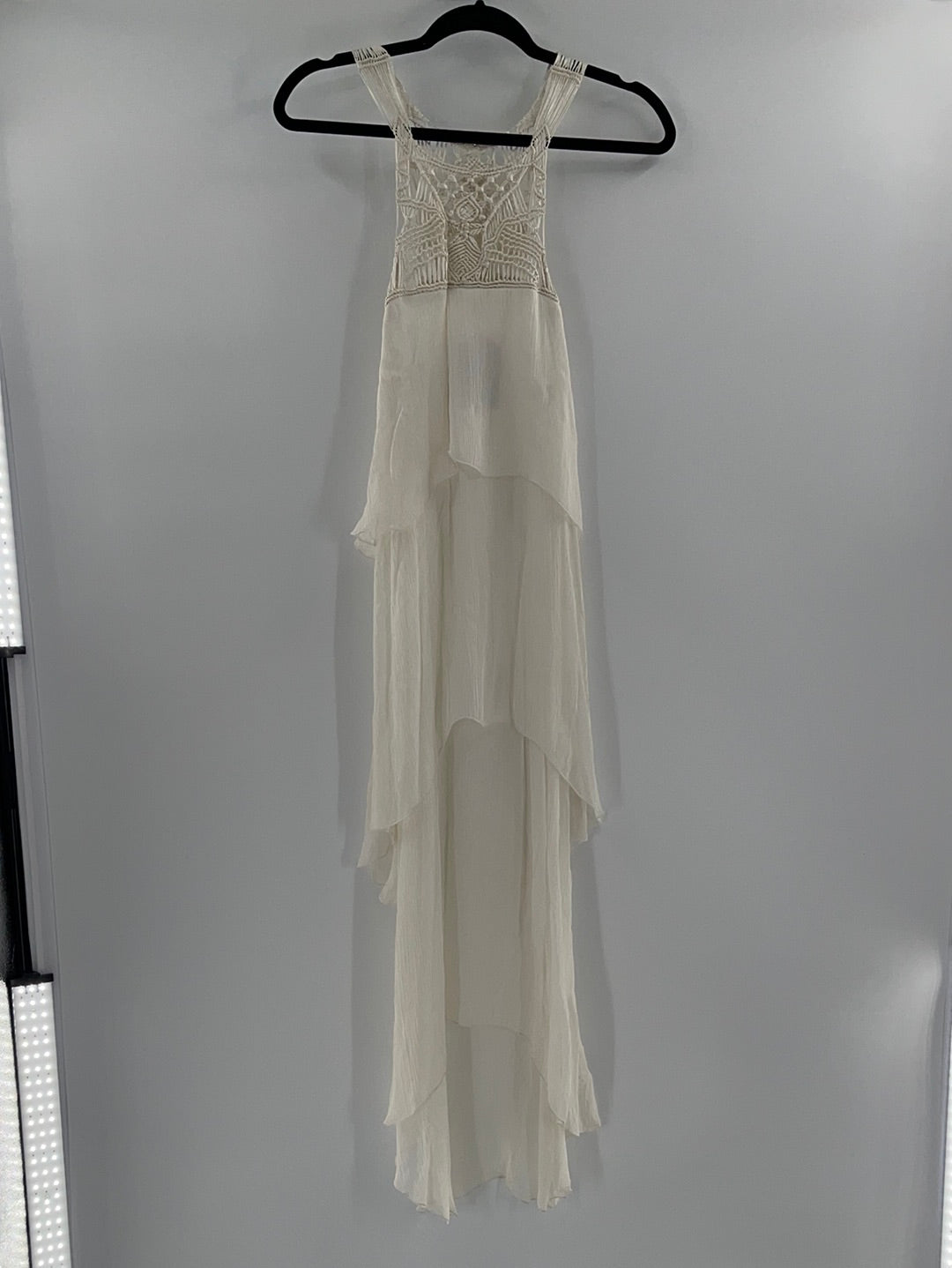 Staring at Stars Tiered Crochet Maxi (S)