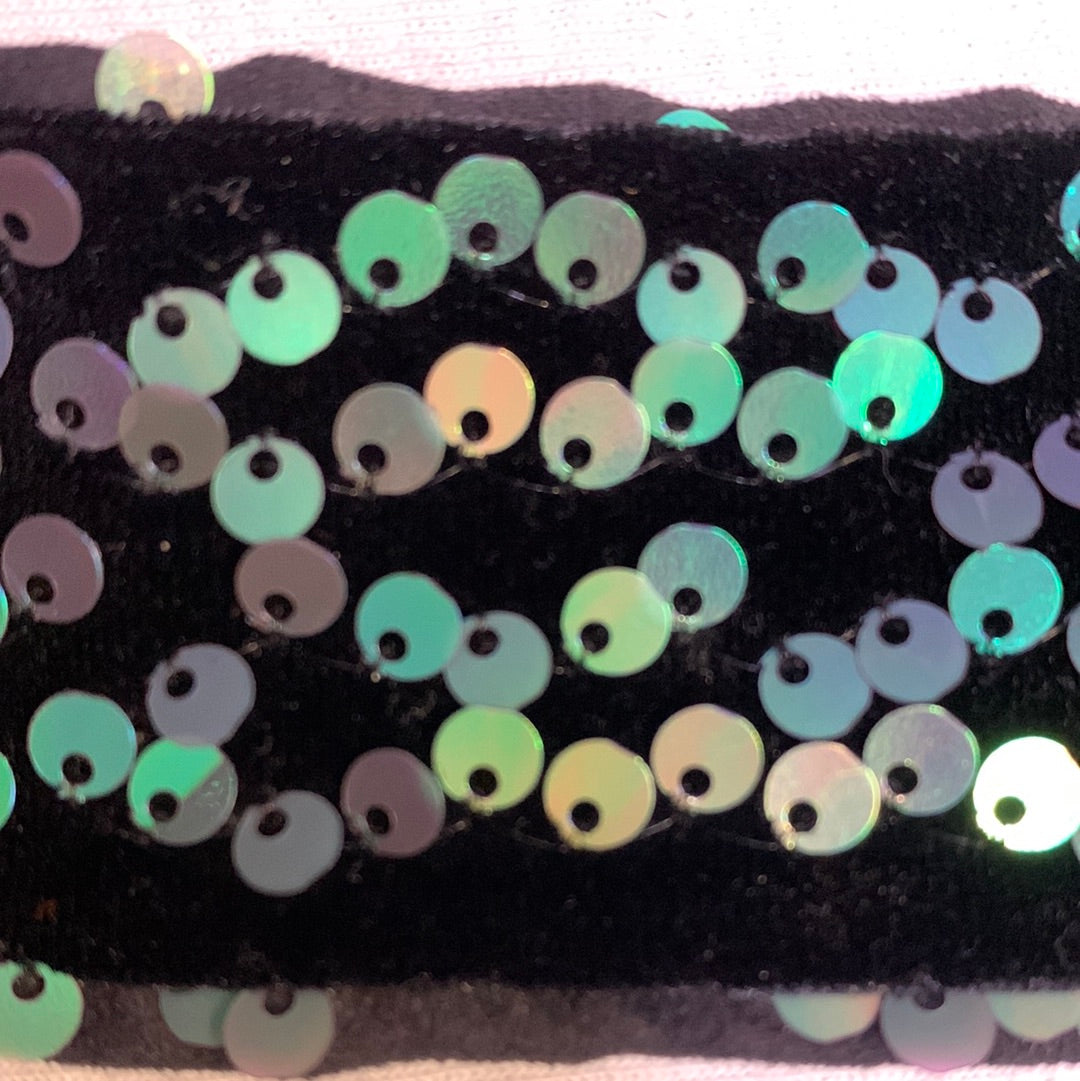 Sequin Black Choker Necklace