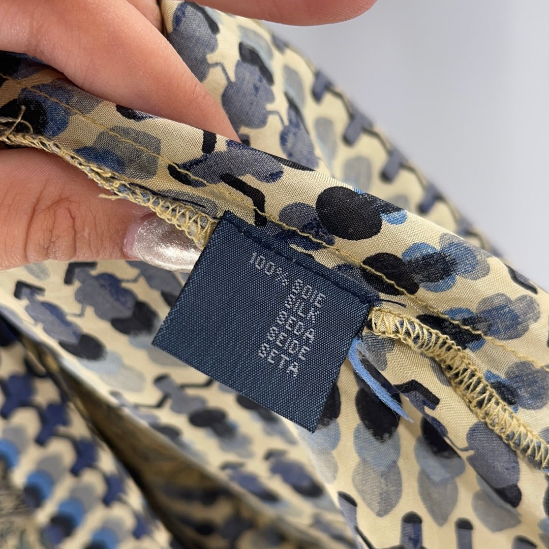 ATIK BATIK 100% Silk Artisan Kaftan Style Maxi (M)