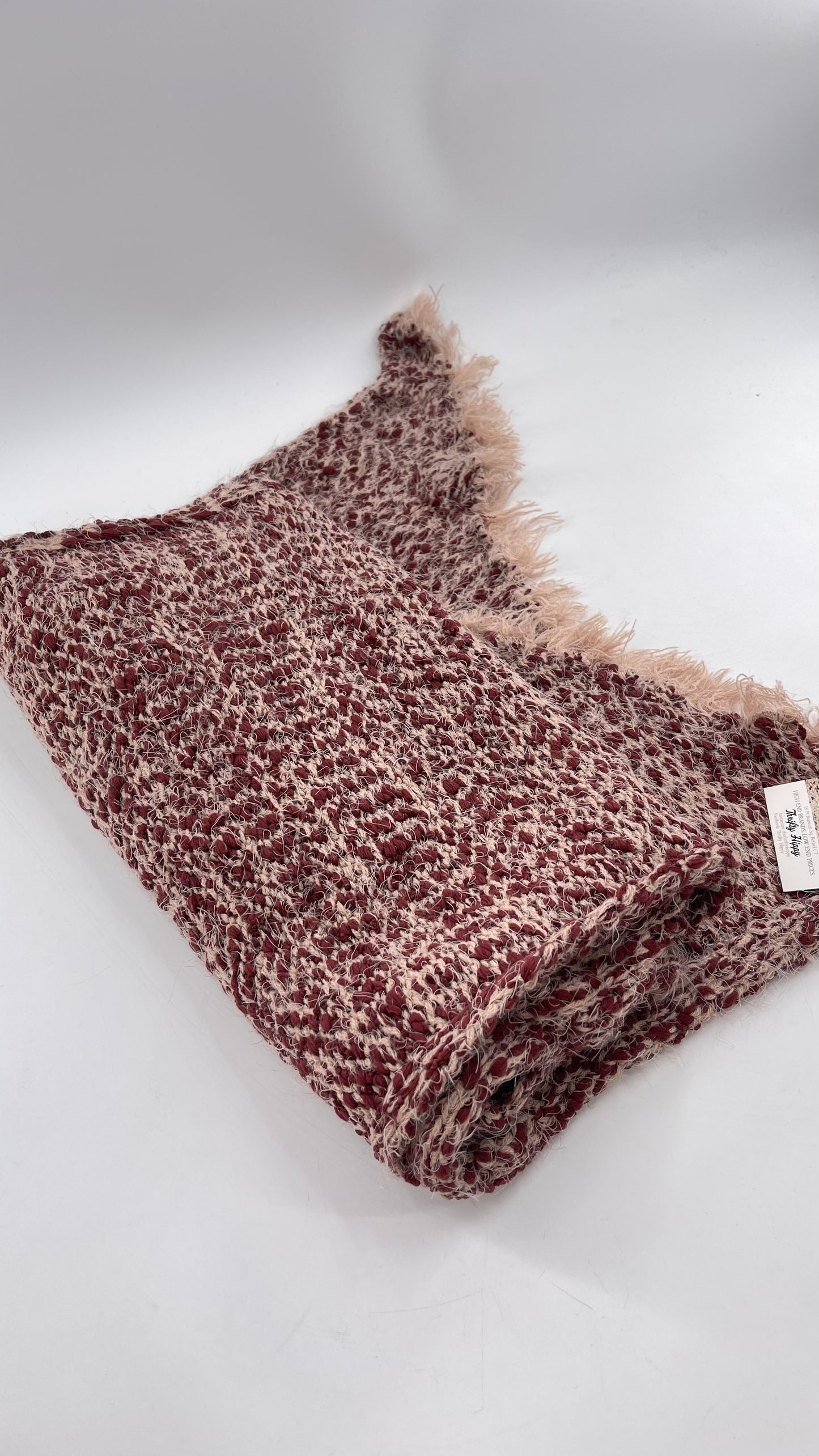 Free People Brick/Blush Knit Scarf